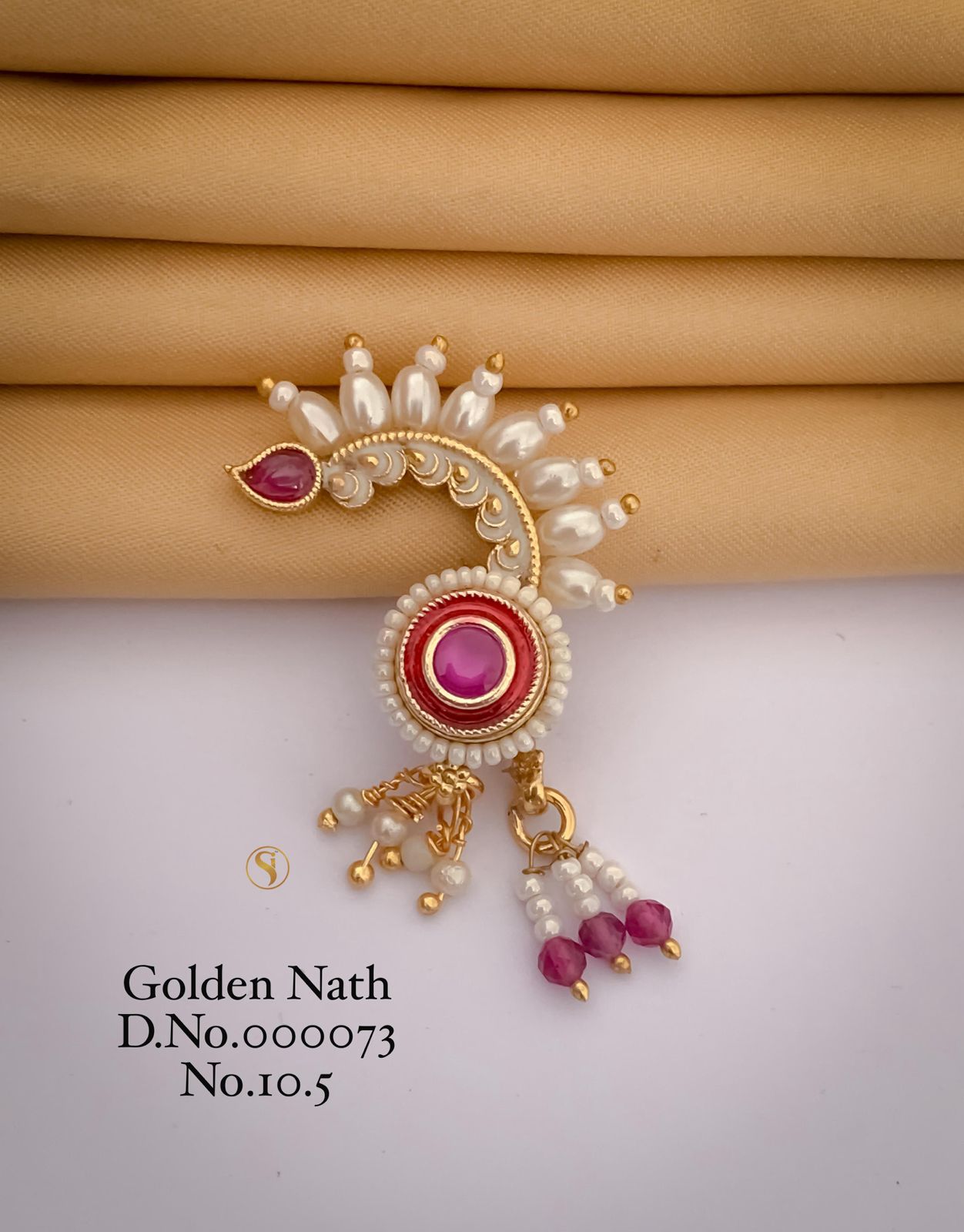 2 DN Marathi Look Golden Nath Wholesale Price In Surat
